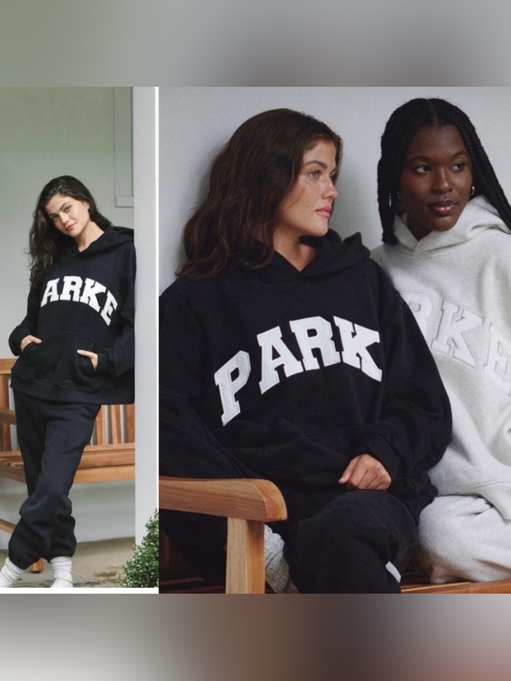 Parke Varsity Black Sweatshirt Hoodie Pullover Size S/M